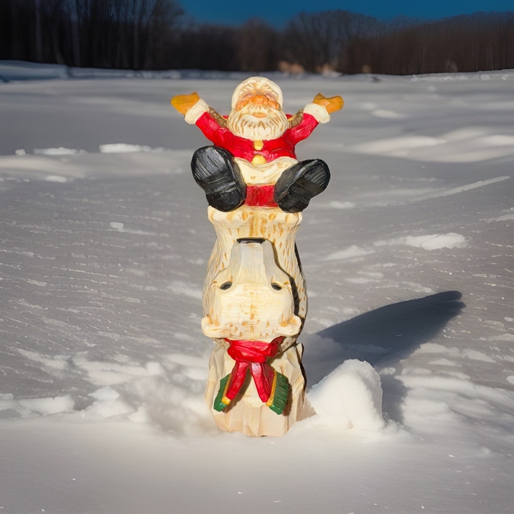David Frykman Christmas Polar Bear & Santa Figurine 1994 Collectible Statue